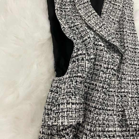 ZARA Black and White Tweed Romper, Size XS - Picture 9 of 11